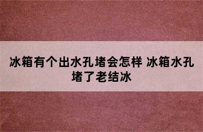 冰箱有个出水孔堵会怎样 冰箱水孔堵了老结冰